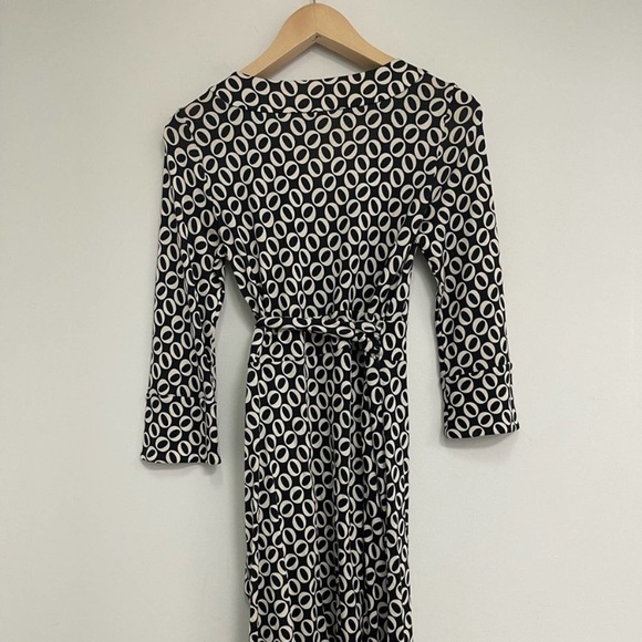 Diane Von Furstenberg Black and White Patterned Dress - Picture 2 of 4